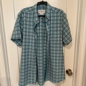 Mizzen+Main Teal Checkered Men's Shirt